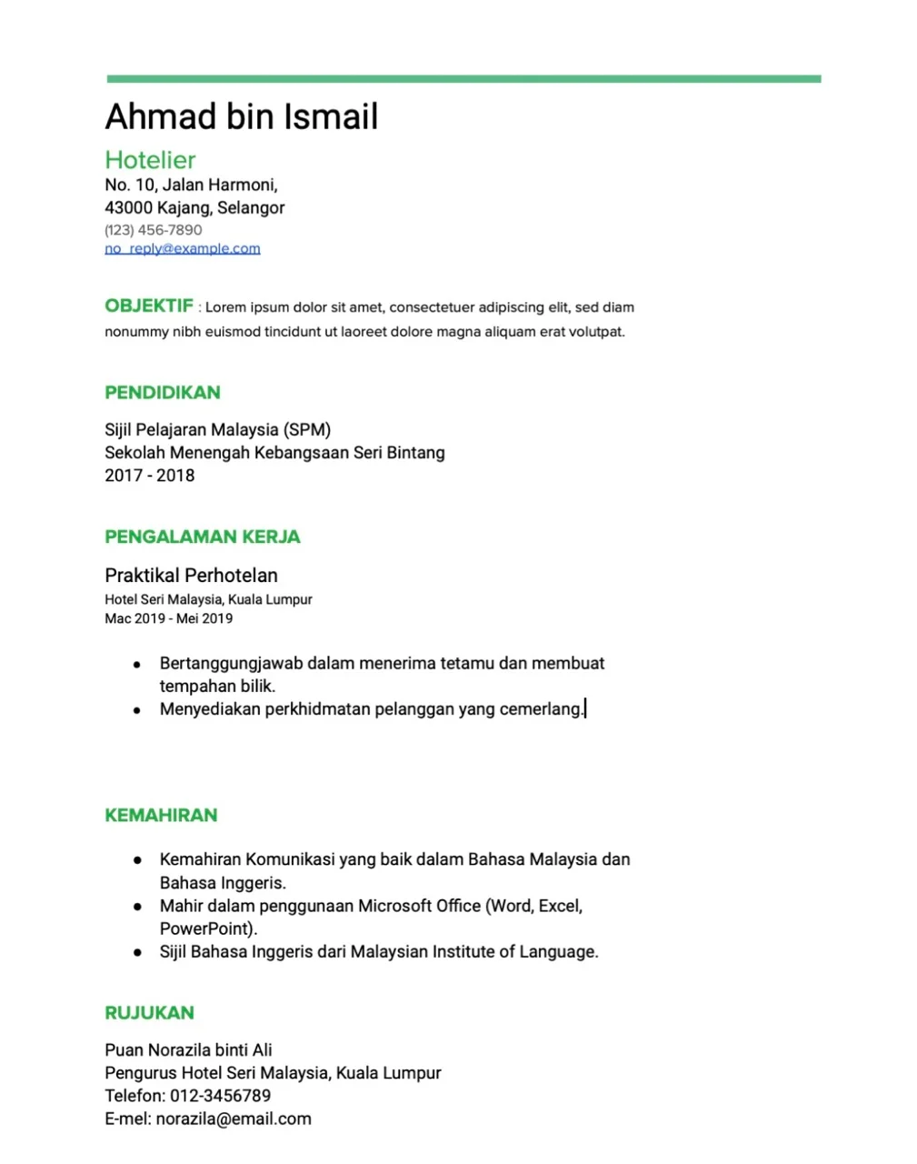 Contoh Resume Terbaik Untuk Lepasan Sijil Pelajaran Malaysia SPM (2024)